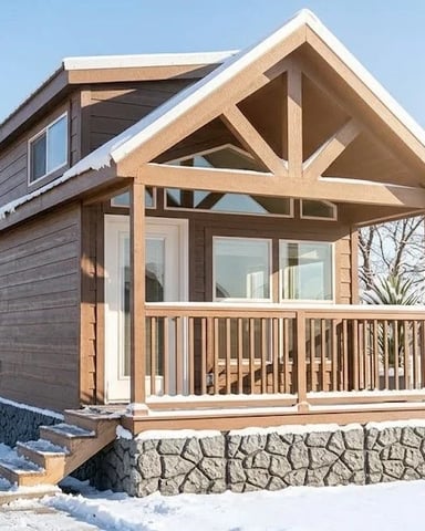 Three bedroom tiny homes with a loft, full kitchen, and room for the whole family.